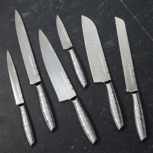 Fleischer and Wolf Hammered 7-Piece Knife Block Set