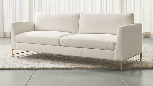 Genesis Sofa with Brushed Brass Base